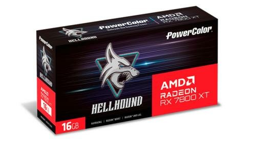 PowerColor Hellhound RX 7800 XT 16G-L/OC AMD Radeon RX 7800 XT 16 GB GDDR6