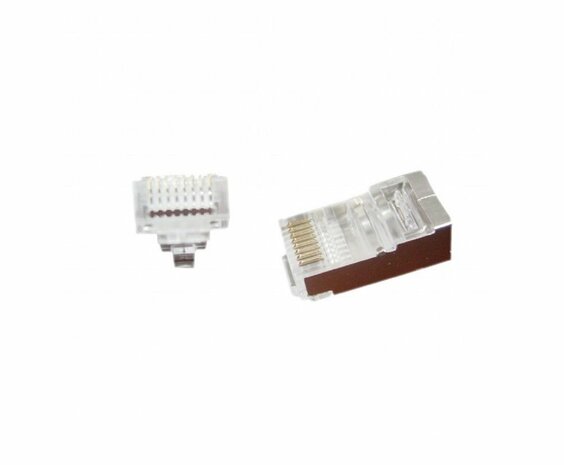 Gembird LC-PTF-01/100 kabel-connector RJ-45 Bruin, Zilver, Transparant