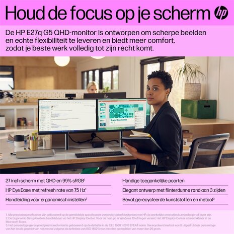 HP E27Q G5 27" | 2560x1440 IPS | 75Hz | Monitor
