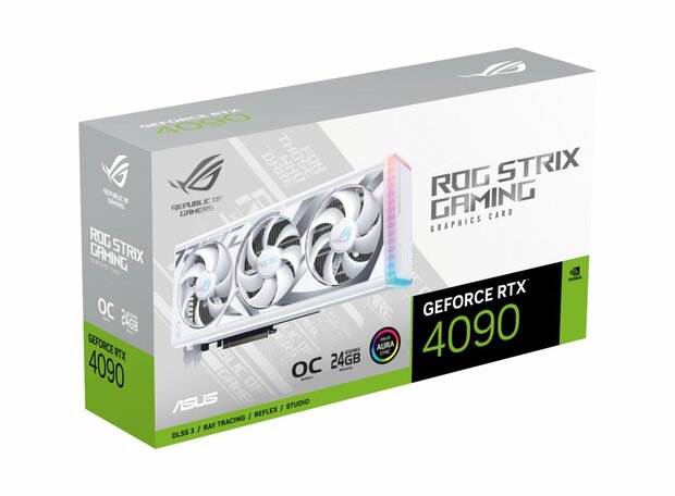 ASUS ROG -STRIX-RTX4090-O24G-WHITE NVIDIA GeForce RTX 4090 24 GB GDDR6X