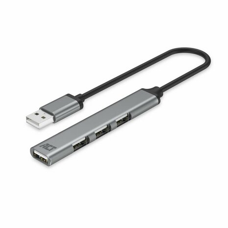 ACT AC6225 interface hub USB 2.0 480 Mbit/s Grijs