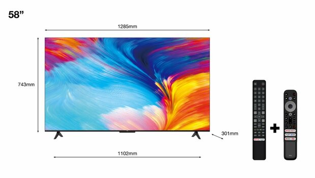 TCL 58P63 58Inch 3840x2160 (4K) 60Hz HDR10, Hybrid Log Gamm