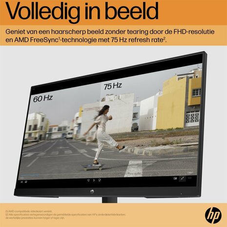 MON HP V27i 27Inch G5 IPS Zwart 75HZ DisplayPort, HDMI, VGA