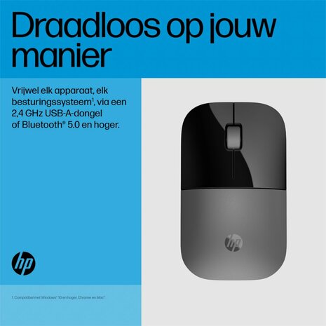 HP Z3700 Dual Wireless Mouse Zilver