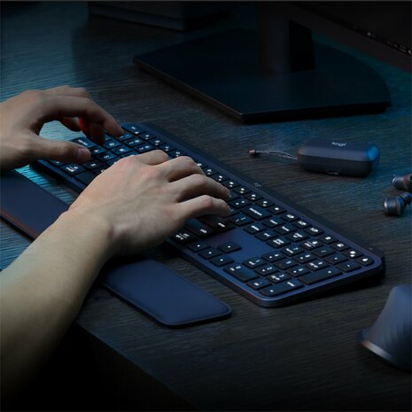 Logitech MX Keys S toetsenbord RF-draadloos + Bluetooth QWERTY US International Grafiet