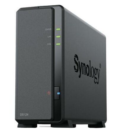 Synology DiskStation DS124 data-opslag-server NAS Desktop Ethernet LAN Zwart RTD1619B