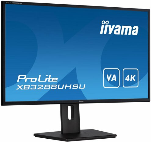 iiyama ProLite XB3288UHSU-B5 computer monitor 80 cm (31.5") 3840 x 2160 Pixels 4K Ultra HD LCD Zwart