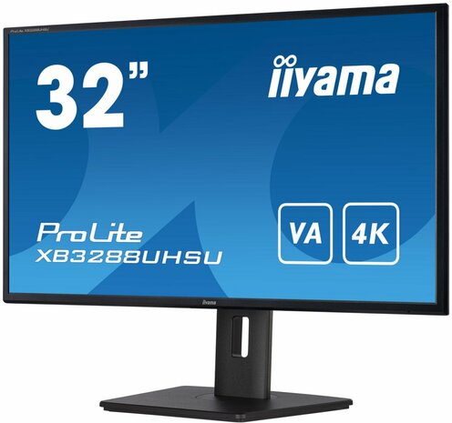 iiyama ProLite XB3288UHSU-B5 computer monitor 80 cm (31.5") 3840 x 2160 Pixels 4K Ultra HD LCD Zwart