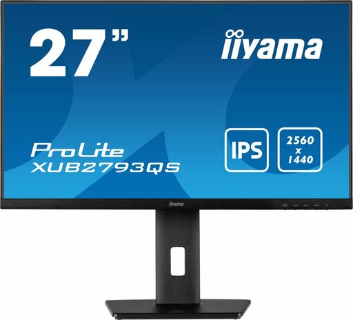 iiyama ProLite XUB2793QS-B1 computer monitor 68,6 cm (27") 2560 x 1440 Pixels Wide Quad HD LED Zwart