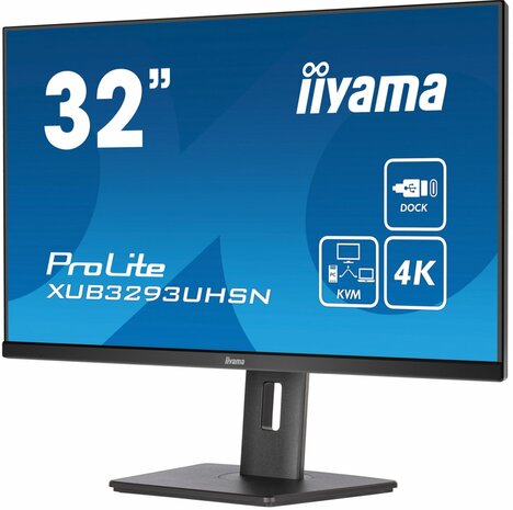 iiyama ProLite XUB3293UHSN-B5 computer monitor 80 cm (31.5") 3840 x 2160 Pixels 4K Ultra HD LCD Zwart OPEN BOX