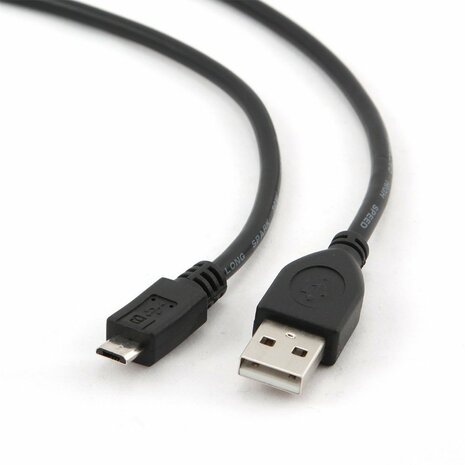 Gembird CCP-MUSB2-AMBM-1M USB-kabel USB 2.0 Micro-USB B USB A Zwart