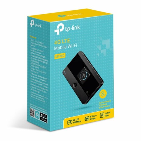 TP-LINK M7350 LTE-Advanced Wi-Fi (MIFI) Zwart uitrusting voor draadloos mobiel netwerk RENEWED