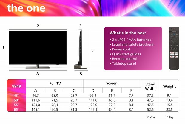 Philips 75PUS8949/12 tv 190,5 cm (75") 4K Ultra HD Smart TV