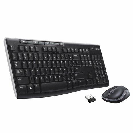 Logitech Wireless Combo MK270 USB Keyb+Mouse QWERTZ Zwart OPEN BOX