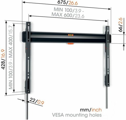 Vogels TVM 3605 BLACK