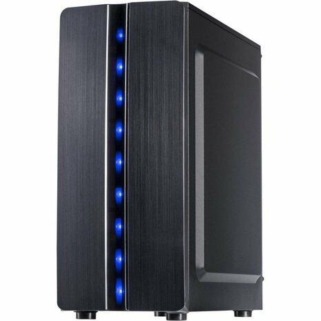 Case Inter-Tech Thunder ATX Mini Tower Zw. Blue light Acr.