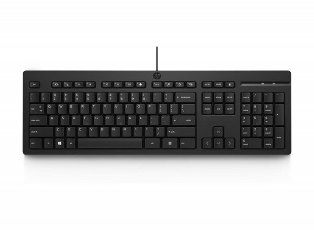 HP 125 Wired USB Keyboard QWERTY US International Zwart