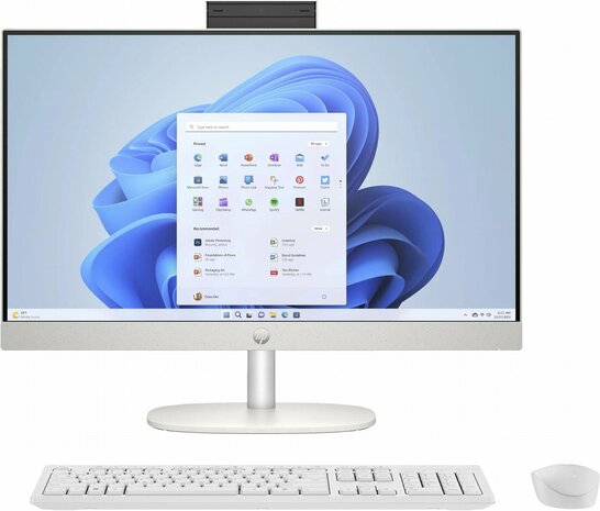 HP AIO 24 FHD IPS R5-7520U 8GB-DDR5 512GB W11 White KB+Mouse