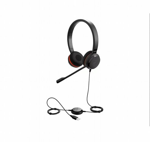 Jabra Evolve 20SE MS Stereo Bedraade USB On-Ear Headset (Zwart) Microsoft Teams Gecertificeerd