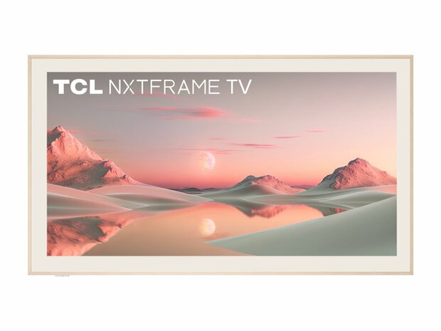 TCL NXTFRAME 55A300W Pro Wit | 55'' Ultra HD 4K | QLED Smart TV | Draadloze Soundbar en Subwoofer | Wi-Fi | Google TV | HDR10+ | 120Hz