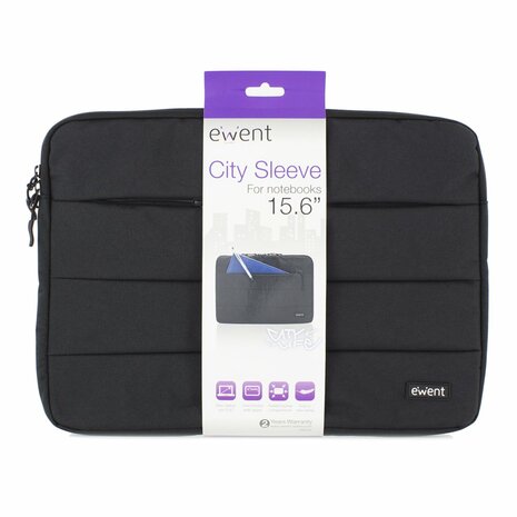 Ewent City Sleeve 15.6" Hoes Zwart