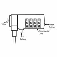 Ewent EW1241 Combinatie Zilver kabelslot