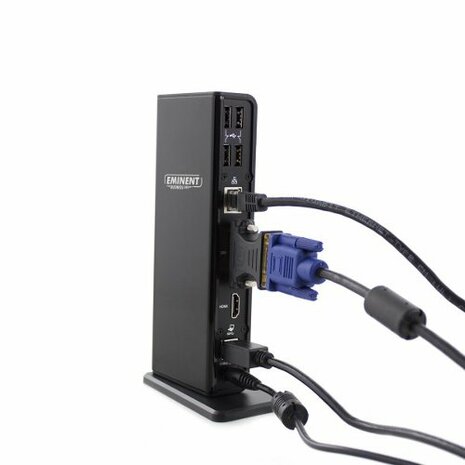 Eminent EM1500 USB 3.0 (3.1 Gen 1) Type-A notebook dock & poortreplicator