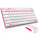 Rapoo-8000-Keyboard+Mouse-White+Pink