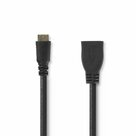 Nedis-CVGP34590BK02-HDMI-kabel-02-m-HDMI-Type-C-(Mini)-HDMI-Type-A-(Standaard)-Zwart